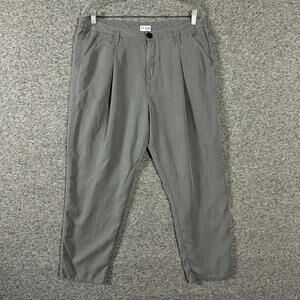 Sundance Women's Size 14P Gray Tencel Tapered Leg Pleated Front Pants